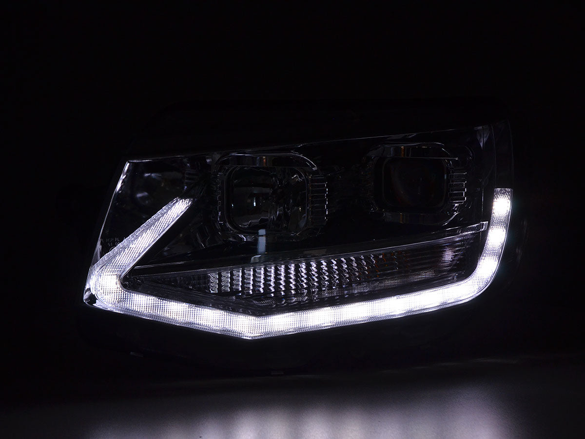 Scheinwerfer Set Daylight LED Tagfahrlicht VW Bus T6 ab 2015 chrom Scheinwerfer Set Daylight LED Tagfahrlicht VW Bus T6 ab 2015 chrom
